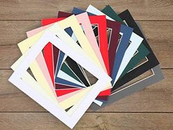 Frame Company Lot de 10 Cadres Photos à Monter soi-même Blanc, Ivory V-Groove, 20x16 for Image Size 16x12