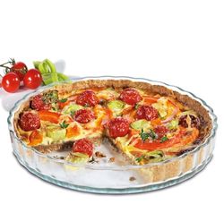 Küchenprofi Elsass Moule à gâteau rond en verre Ø 27,5 cm Hauteur 3,5 cm Plat à quiche Fond à gâteau Plat rond Passe au congélateur, au four, au lave-vaisselle et au micro-ondes