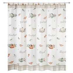 Avanti Linens - Rideau de Douche en Tissu, décoration de Salle de Bain inspirée de l'automne (Collection Grateful Patch)