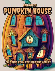 Halloween Pumpkin House Coloring Book for kids and Adults: Haunted Pumpkin Houses Coloring Pages, halloween coloring activity book for kids, Stress Relief and Creativity for kids, Girl and Adults