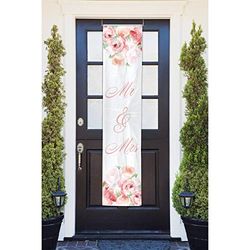 Striscione per matrimonio con rose - 40 x 180 cm