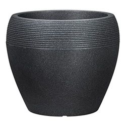 scheurich Pot de Fleurs en Granit Noir Ø 30 cm Höhe 24 cm