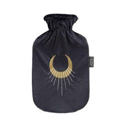Fashy Bolsa de agua caliente con funda de flojel y purpurina media luna gris oscuro 2 L