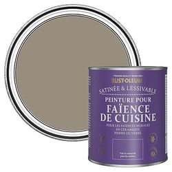 Rust-Oleum Peinture Brune Résistante à l'eau pour Faïence de Cuisine, Finition Satinée - Cacao 750ml