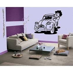 Tatoutex Stickers Citroã«N 2 CV - Bleu Clair, L 108cm x H 90cm