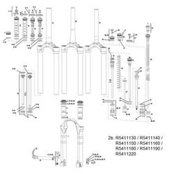 Rock Shox - Repuesto Cabeza-Barras Lyrik 2 Step 180Mm