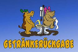 Schatzmix W0477 metalen bord spreuk drankteruggave metalen bord wanddecoratie 20x30 tin sign kloordnung toilet hippo metalen bord wanddecoratie 20x30 tin sign