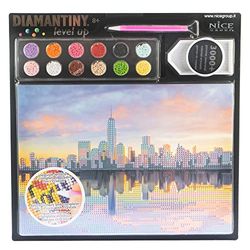 Diamantiny Level Up - Nice Group Creative Art, Diamond Painting Kit crea il mosaico, CITY, Manhattan, Multicolor, 96322