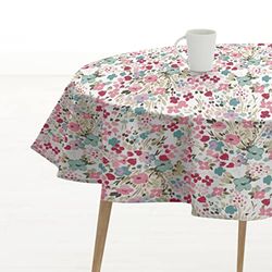 BELUM | Round Tablecloth Diameter 100 Resinated Stain Resistant 0120-52, Tablecloth Cotton Fabric