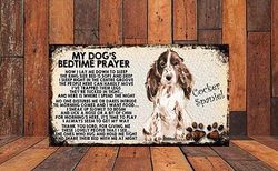 Shawprint Limited MY DOG'S BEDTIME PRAYER RETRO STYLE METAL TIN SIGN/PLAQUE (24H3DR) COCKER SPANIEL