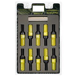 OMP SPEED - Set performance schroeven met aluminiumbescherming, M14X1.25, HEX: 17-19, L: 28 mm, kleur: geel