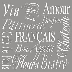 Rayher Craft Stencil French Living 30,5x30,5cm, SB-Btl 1stk.