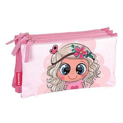 Perona 58769 Pennenetui met drie dollen, Kleur, Eén maat, Casual