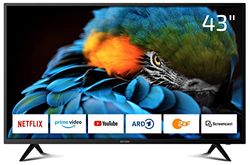 DYON Smart 43 XT 108 cm (43 inch) TV (Full‐HD Smart TV, HD Triple Tuner (DVB‐C/‐S2/‐T2), Prime Video, Netflix, YouTube & HbbTV, WLAN, Hotel Mode)