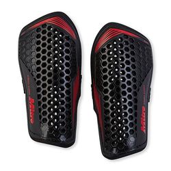 Mitre Unisex-vuxen Aircell Carbon Slip benskydd, svart/röd, XL