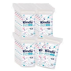 Kindii Pure Baby Pads - Gasas Bebe 100% Algodón (20x60) - Cuadrados Algodón para Bebé, Limpieza Facial, Cambio de Pañal - Ultra Suaves, No se deshilachan
