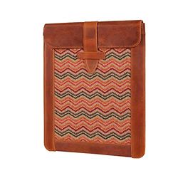 Londo OTTO478 iPad Pro 12.9 Case 2020 - Genuine Top Grain Leather iPad Case with Woven Garment Design for 2018-2020 iPad Pro 3rd & 4th Generation - Compatible with all 12 Inch Tablets - Camel