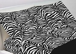 WEB BIANCHERIA Full dubbelsäng Maxi sängkläder 180 x 200 cm +25 cm Elastiska hörn, sängkläder på toppen 250 x 300 cm, 2 örngott Knappar 50 x 80 cm, 100% Bomull, Made in Italy, Fantasia Zebrata
