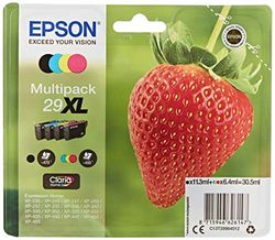 Epson 29 Xl Serie Fragola Cartuccia Originale, Multipack, Xl, 4 Colori & Multipack 4-Colours 29 Claria Home Ink 3.2Ml 5.3Ml Nero, Ciano, Magenta, Giallo 175Pagine