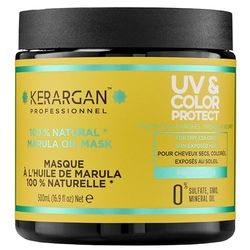 Kerargan - UV & Color Protective Hair Mask with Marula Oil for Dry and Colored Hair - Hydrates, Revitalizes, Protects - Sulfate-Free, GMO-Free, Mineral Oil-Free - 16.9 Fl oz