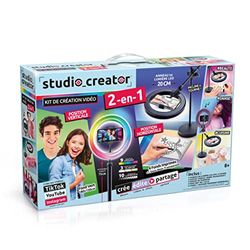 Canal Toys Creator-Studio Video 2 en 1 con anillo luminoso LED multicolor, soporte de doble función, horizontal y vertical INF 027