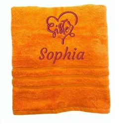 Asciugamano personalizzato con nome splendidamente ricamato Asciugamano da bagno Asciugamano in cotone 100% Asciugamano da bagno con nome (100 x 50 cm, Amata sorella)