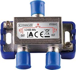 Schwaiger VTF8842241 haut de gamme 2x Distributeur pour les systèmes de télévision par câble et CATV (110 dB)