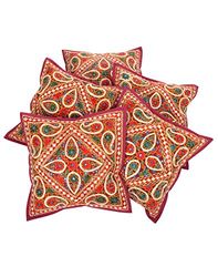 RAJRANG Vintage Home Decor Specchio Lavoro Divano Cuscino 16 da 16 Pollici Set 5 Pz