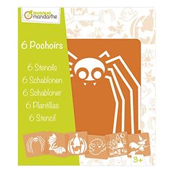 Clairefontaine ES Avenue Mandarine Conjunto de 6 modelos com formas e desenhos diferentes (animais, objetos, letras, etc.)