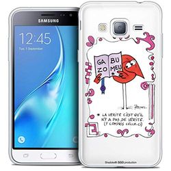 Caseink - Fodral för Samsung Galaxy J3 2016 (J320) [Officiell samlarlicens The Shadoks® Design The Truth - mjuk - ultratunn - tryckt i Frankrike]