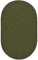 Safavieh flätad kollektion BRD315A handvävd grön yta matta samtida 5' x 8' Oval gRÖN