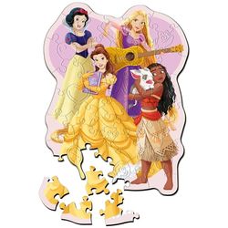 Trefl – Houten puzzels: Disney Princess, Charmante prinsessen - 50 stukjes, Gevormde puzzel Wooden Puzzle, Onregelmatige vormen, 10 figuren, Moderne puzzel voor kinderen vanaf 5 jaar