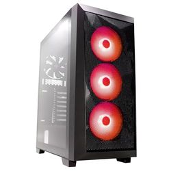 Xilence Xilent Breeze X712.RGB Gaming PC Carcasa para PC, 3 Ventiladores ARGB de 120 mm, 1 Ventilador PWM de 120 mm, ATX Midi Tower, Negro