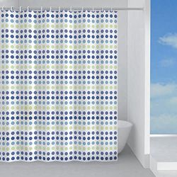 Gedy | Biglie Rideau de Douche en Peva, Finition Verte et Bleue, Dimensions 200 x 120 x 0,1 cm et Poids 0,245 kg