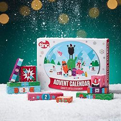 Tinc Advent Kids Christmas Countdown Advent Calendar, Children's Stationery Stocking Fillers, Puzzles, 24 Doors Boxes, White