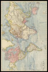 Vintage Map of The World (1883) Notebook: Perfect for Journaling, 6 by 9 Inches ,110 pages