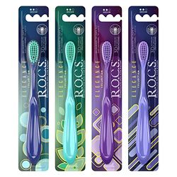 R.O.C.S. Brosse à dents Elegance-Belle brosse à dents-Manche spécial-Motifs colorés (pas de possibilité de choisir la couleur)