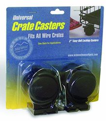 MidWest Homes for Pets Lot de 2 roulettes universelles pour caisses, Noir, modèle 44
