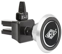 Wedo 06015054 Dock It magnetica supporto per Smartphone/Auto Fessura di ventilazione da Auto Premium, metallo Giunto sferico, spina rivestita in gomma argento/nero