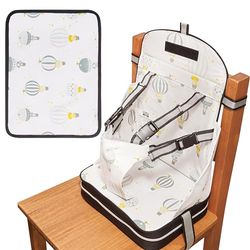 Alza stoel met placemat voor kinderen, BPA-vrij, wasbaar, herbruikbaar en opvouwbaar, met 5-puntsgordel