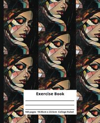 Artistic Elegant Beauty 4: Exercise Book with Classy Artistic Exotic Woman on cover - (19.05 x 23.5 cm, 160 pages, College Ruled)