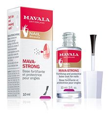 Mavala - Base Fortifiante et Protectrice Mava-Strong pour Ongles Fins, Mous, Cassants - Vernis Fortifiant Incolore Brillant aux Complexes Actifs - 10ml