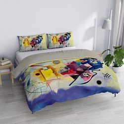 Italian Bed Linen Full täckning digitalt tryck konst påslakan set, AR105, dubbel