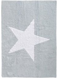 Benuta Barnmatta Bambini Star blå 150 x 200 cm | Matta för lek och barnrum