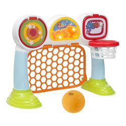 Chicco Multisport League Game, Juego Electrónico e Interactivo, Canasta, Marcador con Luces y Sonidos, 3 Modos de Juego, Pelota de Plástico Blanda Incluida, Juguetes para Niños de 2 a 5 Años