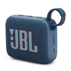 JBL Go 4 in Blue - Portable Bluetooth Speaker Box Pro Sound, Deep Bass and Playtime Boost Function - Waterproof and Dustproof - 7 Hours Runtime