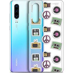 Caseink fodral för Huawei P30 (6.1) Gel HD [ ny kollektion - mjuk - stötskyddad - tryckt i Frankrike] vintage klistermärken