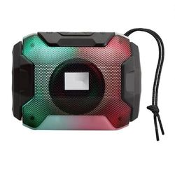 glowster Altavoz Bluetooth RGB 10W, Color Negro, Sonido Envolvente, Ideal para Entretenimiento y ambientación de Espacios.