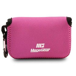 MegaGear MG719 Estojo de câmara ultra leve, de neoprene compatível com Panasonic Lumix DC-TZ95, DC-TZ90, DMC-TZ100 - rosa