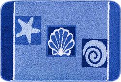 Linea Due AQUATICA Tapis de Bain, Polyacrylique Supersoft, Bleu, 60x90 cm